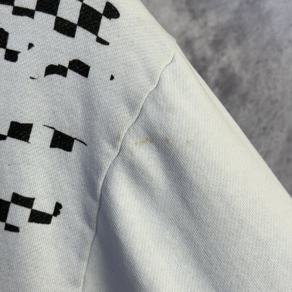 Vans Skate Hoodie Sweatshirt Mens Medium White Full Zip Streetwear Graphic Print - Picture 9 of 16